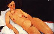 Amedeo Modigliani Nude with Coral Necklace oil on canvas